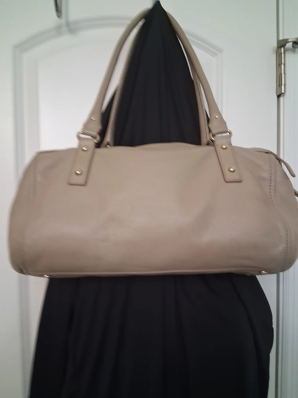 kate spade Pebbled Taupe Leather Shoulder Bag